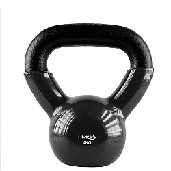 Kettlebell pokrytý vinylem HMS KNV04 4 kg, černý