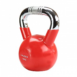 Kettlebell s chromovaným úchopem HMS KTC 10 kg červený