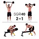 Jednoruční / obouruční variabilní činka HMS SGR40 PRO SET 2v1 40 kg
