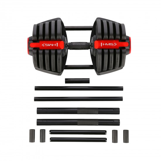 Jednoruční / obouruční variabilní činka HMS SGR40 PRO SET 2v1 40 kg