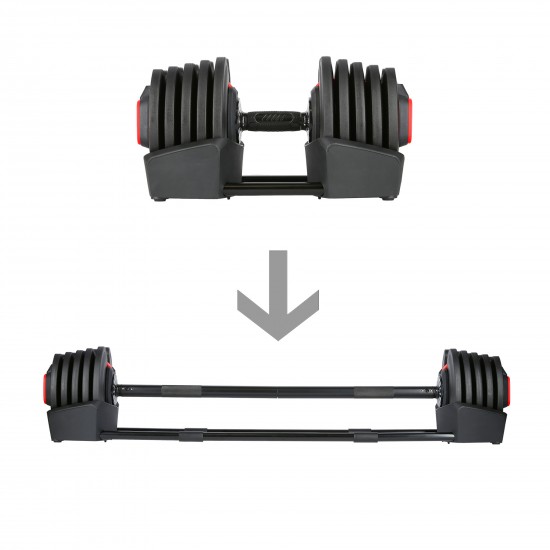 Jednoruční / obouruční variabilní činka HMS SGR40 PRO SET 2v1 40 kg