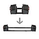 Jednoruční / obouruční variabilní činka HMS SGR40 PRO SET 2v1 40 kg
