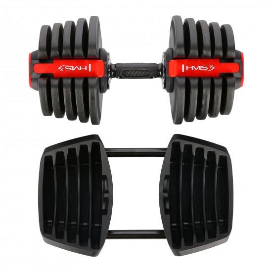 Jednoruční / obouruční variabilní činka HMS SGR40 PRO SET 2v1 40 kg