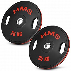 Sada pogumovaných olympijských kotoučů HMS TOG25 2 x 25 kg