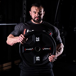 Olympijský polyuretanový kotouč HMS TPC25 25 kg