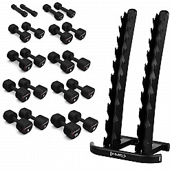 Sada 10 párů jednoruček HMS HPT 1-10 kg a stojanu STR37