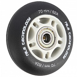 Matná kolečka NILS Extreme PU 70x24 82A s ložisky ABEC 9, černá, 4 ks