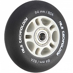 Matná kolečka NILS Extreme PU 84x24 82A s ložisky ABEC 9, černá, 4 ks