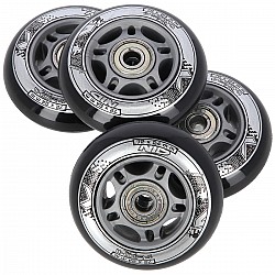 Sestava černých PU koleček 72x24 + ložiska ABEC9 NILS EXTREME