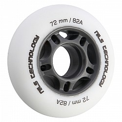 Matná kolečka NILS Extreme PU 72x24 82A, bílá, 4 ks