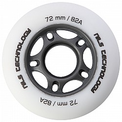 Matná kolečka NILS Extreme PU 72x24 82A, bílá, 4 ks
