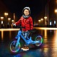 Dětské odrážedlo NILS Fun RB901 s 12" pumpovanými koly a LED modré