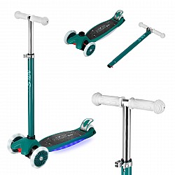 Dětská tříkolová koloběžka NILS Fun HLB1310 s LED zelená