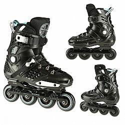 Slalomové kolečkové brusle NILS Extreme NA20001 černé