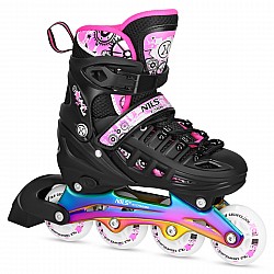 Brusle NILS Extreme NH10905.2 4v1 duhové/růžové