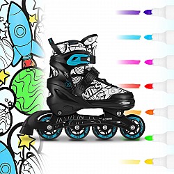 Kolečkové brusle 4v1 NILS Extreme NH10907 TINTY zelené