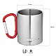 Kempingový hrnek NILS Camp NC17110 s karabinou 300ml červený