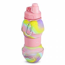 Skládací silikonová láhev NILS Camp NC4102 700ml růžová