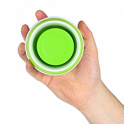 Skládací silikonový hrnek NILS Camp NC4103 600ml světle zelený