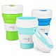 Skládací silikonový hrnek NILS Camp NC4103 600ml světle zelený