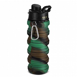 Skládací silikonová láhev NILS Camp NC4106 500ml zelená