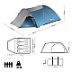Turistický stan NILS Camp NC6012 Trekker modro-šedý
