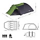 Turistický stan NILS Camp NC6012 Trekker zelený
