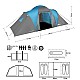 Rodinný stan NILS Camp NC6431 Highland IV modrý/šedý