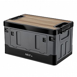 Skládací box NILS Camp NCB4601 2v1 s víkem a dřevěnou deskou 38 litrů