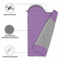 Spací pytel NILS Camp NC2008, šedý/fialový