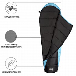 Spací pytel NILS Camp NC2012, černý/modrý