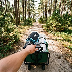 Skládací kempingový vozík NILS Camp NC4306 zelený