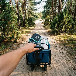 Skládací kempingový vozík NILS Camp NC4306 tyrkysový