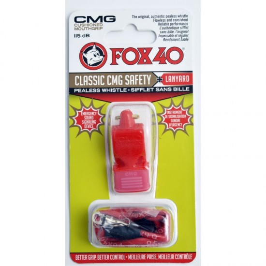 Píšťalka Fox 40 CMG Classic Safety + sznurek 9603-0108 czerwony