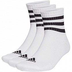 Ponožky adidas 3-Stripes Cushioned Sportswear Mid-Cut Socks 3P HT3456