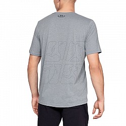 Tričko UA Sportstyle Left Chest SS M  1326799 - szara