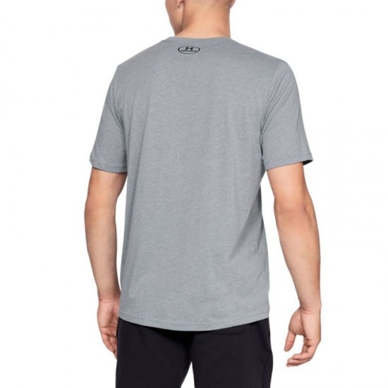 Tričko UA Sportstyle Left Chest SS M  1326799 - szara