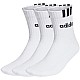 Ponožky adidas 3-Stripes Linear Half-Crew Cushioned 3p HT3437