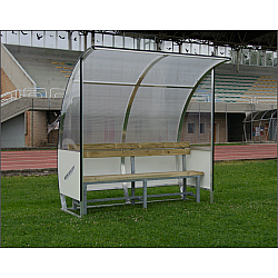 Tímový prístrešok striedačka S04408 10 miest na sedenie