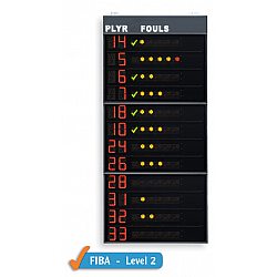 Pár svetelných tabúľ na zobrazenie štatistík hráčov FS-412B