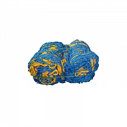 Sieť na futbalovú bránku 7,5x2,5 m 120/200 cm/4mm, 2ks modro-žltá