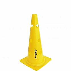 Kužeľ s dierami META 30 cm žltý