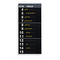 Pár svetelných tabúľ na zobrazenie štatistík hráčov FS-412A