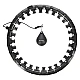 Masážní hula hoop HMS HHW12 plus size se závažím černá