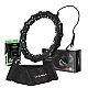 Sada černé masážní Hula Hoop se závažím HMS HHW11 a zeštíhlujícího bederního pásu HMS BR163 PLUS SIZE