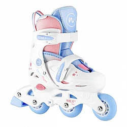 Dětské kolečkové brusle NILS Fun NJ1190 3v1 Three Steps bílé