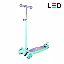 Dětská tříkolová koloběžka NILS Fun HLB1310 s LED fialová