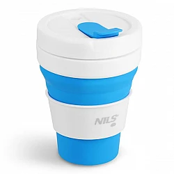 Skládací silikonový hrnek NILS Camp NC4103 475ml modrý