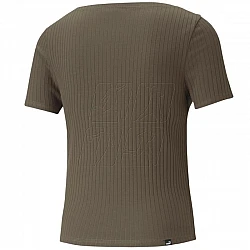 Tričko Puma Her Ribbed Slim Tee Grape Leaf W 531917 44