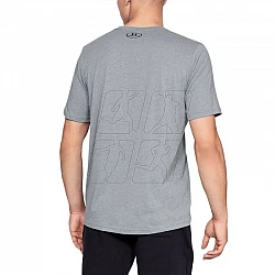 Tričko UA Sportstyle Left Chest SS M  1326799 - szara